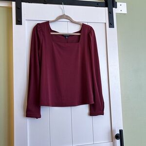 NWT Banana Republic Plum Purple square neck blouse